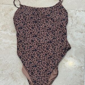 NEW Shade & Shore XLarge Animal Print Leopard Cheetah One Piece Swimsuit- NWOT